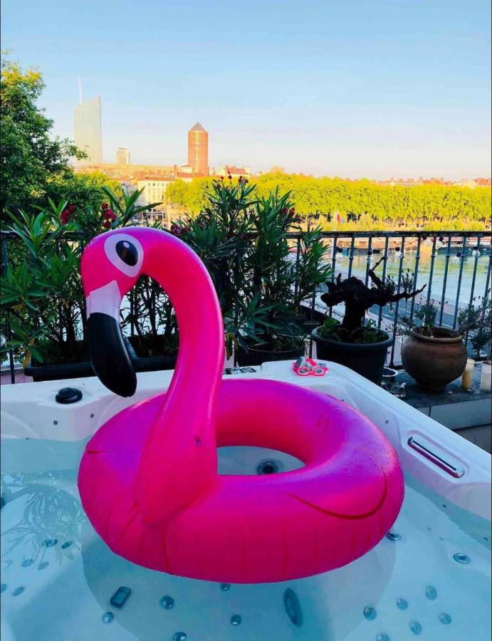 Coeur De Lyon Avec Terrasse Et Jacuzzi Appartement Buitenkant foto